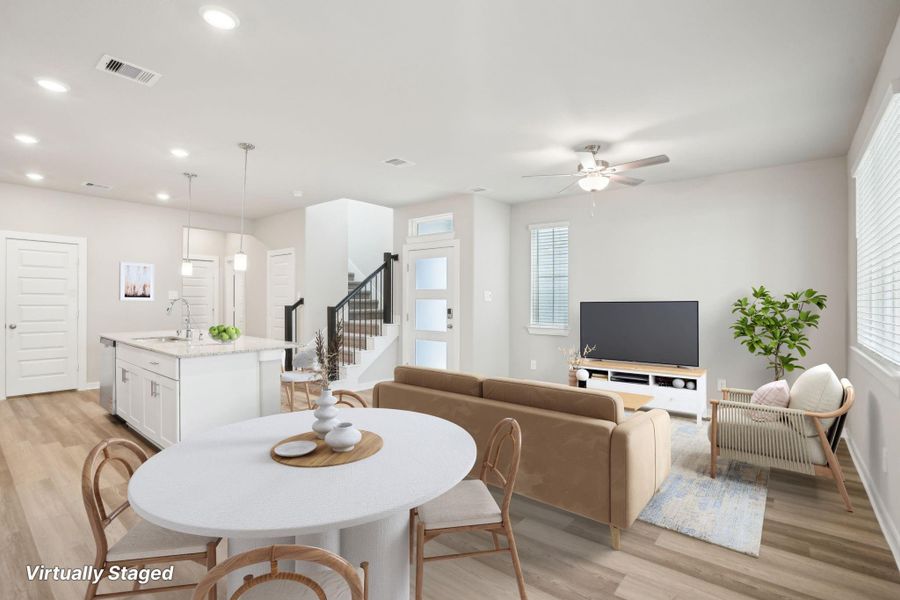 Furnished interior view inside a new home in Kemah Crossing - City Series, Kemah (Image 33). Furnished interior view inside a new home in Kemah Crossing - City Series, Kemah (Image 33).