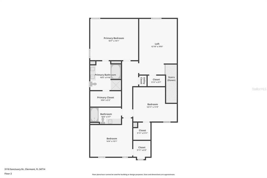 2D floor plan layout of this home in , Clermont, FL (Image 7).