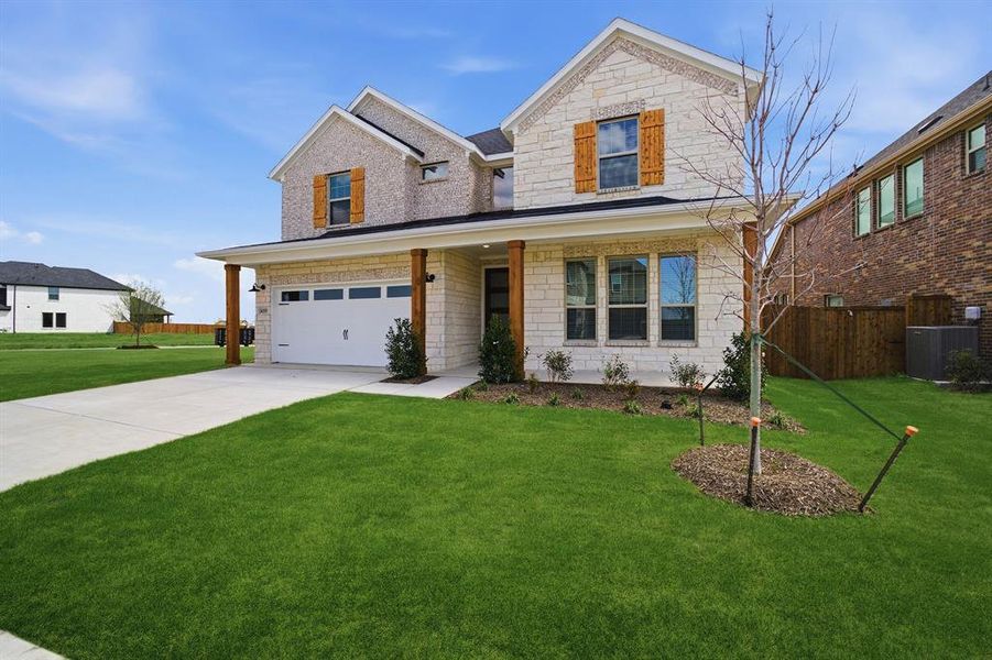 Front exterior of a new home in Westridge, Princeton, TX, highlighting curb appeal (Image 21).