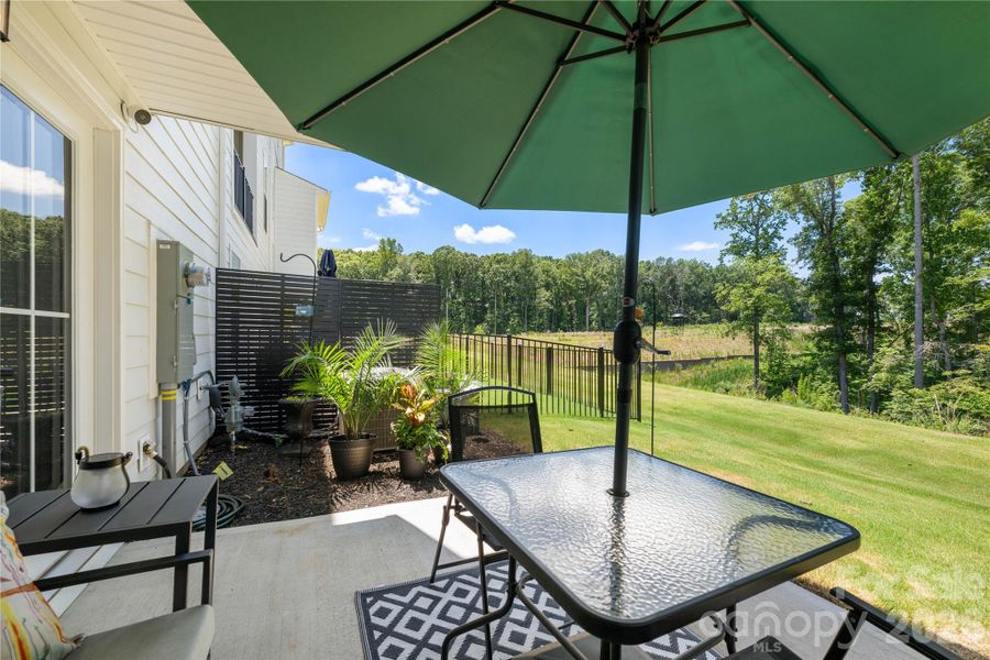 Patio Looks into Natural Wooded Area Patio Looks into Natural Wooded Area