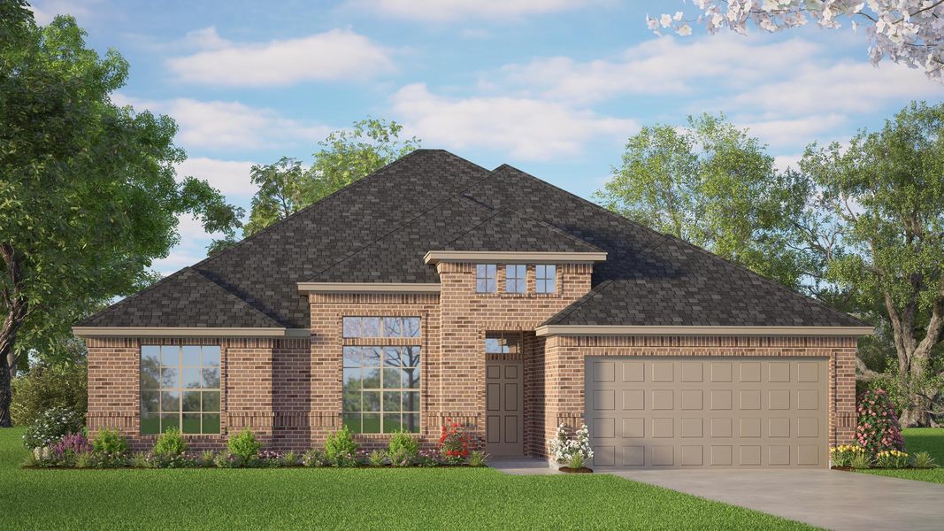Representative exterior photo of a completed home built from the Concept 2040 by Risewell Homes in Silo Mills, Joshua, TX (Image 1). Representative exterior photo of a completed home built from the Concept 2040 by Risewell Homes in Silo Mills, Joshua, TX (Image 1).
