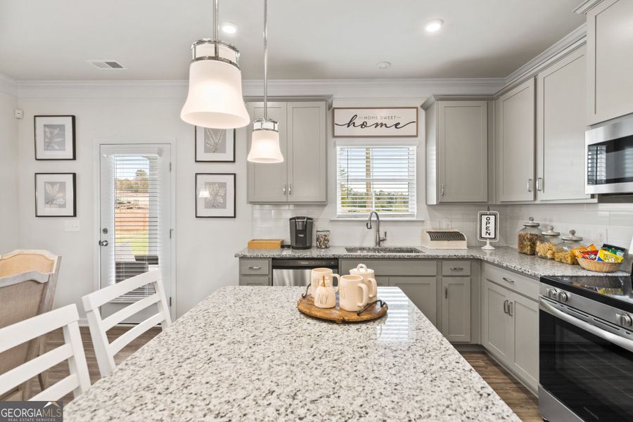 Furnished interior view inside a new home in Bryson Farms, Byron (Image 25).