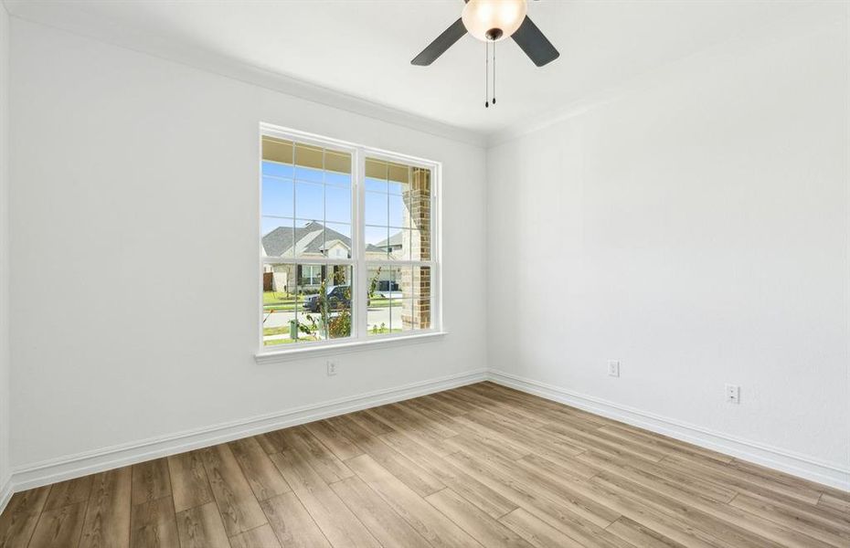 Airy study with elegant French doors *real home pictured