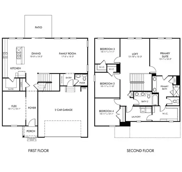 2D floor plan layout of this home in Oxford Station, Salisbury, NC (Image 2). 2D floor plan layout of this home in Oxford Station, Salisbury, NC (Image 2).