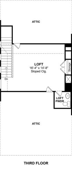 The Penelope floor plan by K. Hovnanian Homes. 3rd Floor shown. *Prices, plans, dimensions, features, specifications, materials, and availability of homes or communities are subject to change without notice or obligation.