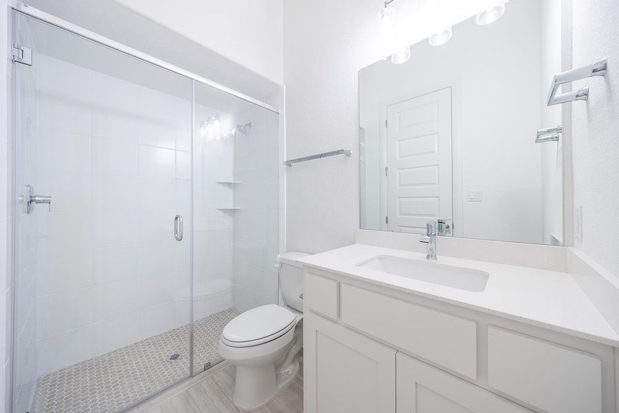 Furnished interior view inside a new home in Wolf Ranch South Fork, Georgetown (Image 8). Furnished interior view inside a new home in Wolf Ranch South Fork, Georgetown (Image 8).