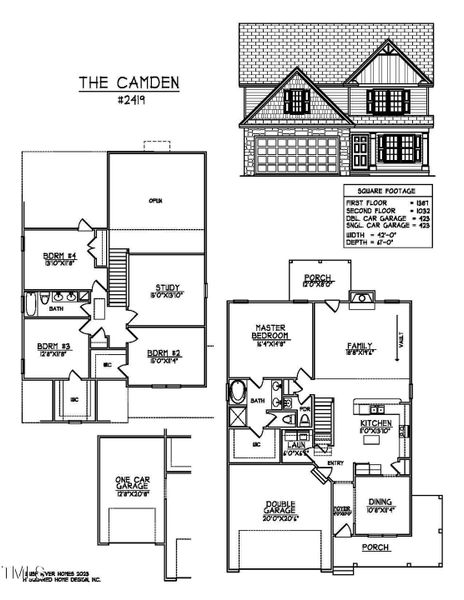 Camden cutsheet - Garage left