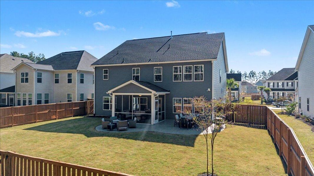 Exterior details and patio area of a home in Hewing Farms, Summerville (Image 25). Exterior details and patio area of a home in Hewing Farms, Summerville (Image 25).