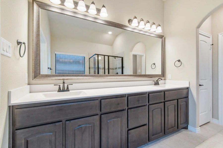 Primary Bathroom | Concept 2440 at Hulen Trails in Fort Worth, TX by Landsea Homes