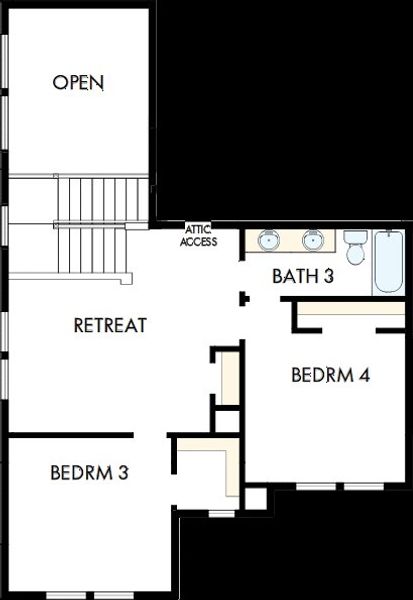 2D floor plan layout of this home in Windsong - Legacy Series, Boerne, TX (Image 3). 2D floor plan layout of this home in Windsong - Legacy Series, Boerne, TX (Image 3).