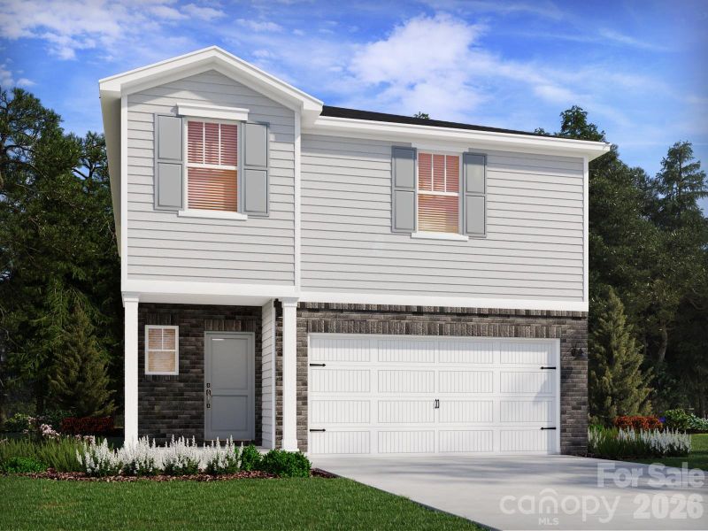 Front exterior of a new home in Trivium Meadows, Newton, NC, highlighting curb appeal (Image 1). Front exterior of a new home in Trivium Meadows, Newton, NC, highlighting curb appeal (Image 1).