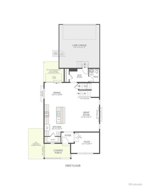 2D floor plan layout of this home in Painted Prairie, Aurora, CO (Image 5).