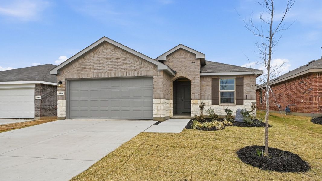 Representative exterior photo of a completed home built from the Dalton by D.R. Horton in Hickory Grove, Krum, TX (Image 2).