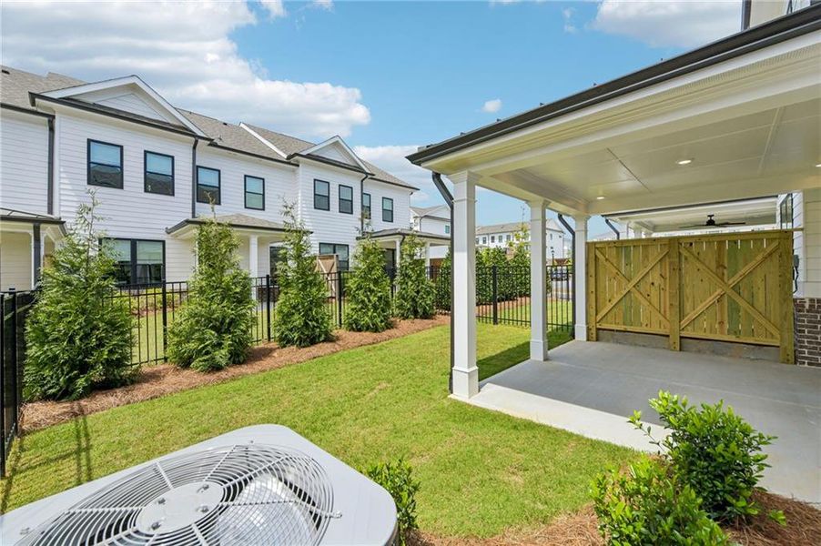 Exterior details and patio area of a home in , Buford (Image 25).