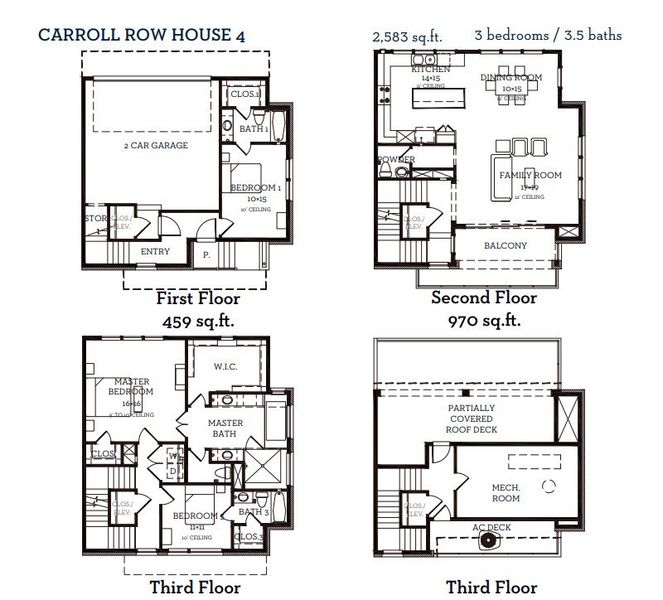2D floor plan layout of this home in Foundry Row, Fort Worth, TX (Image 2). 2D floor plan layout of this home in Foundry Row, Fort Worth, TX (Image 2).