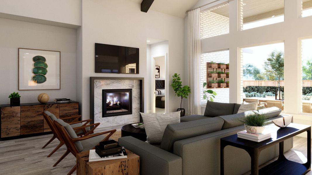 Representative furnished interior of a home built from the Madison II by Southgate Homes in Painted Tree 60' Series, McKinney (Image 10).