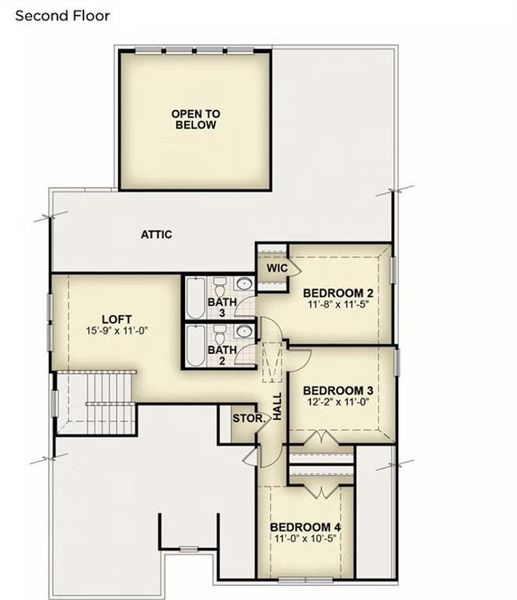 2D floor plan layout of this home in Creekside, Royse City, TX (Image 4). 2D floor plan layout of this home in Creekside, Royse City, TX (Image 4).