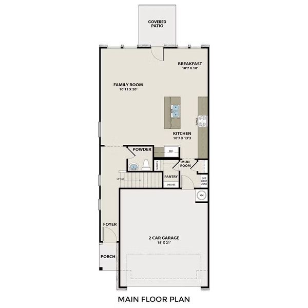 2D floor plan layout of this home in Lake Park Villas, Wylie, TX (Image 3).