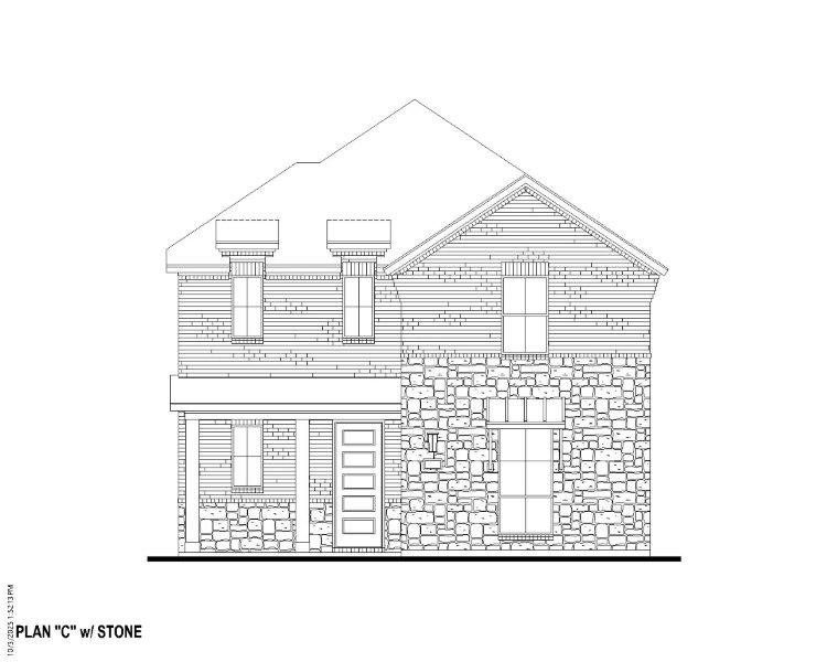 Plan 1462 Elevation C w/ Stone