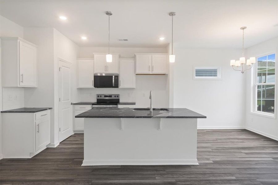 Furnished interior view inside a new home in Brownstone Park, Easley (Image 3).