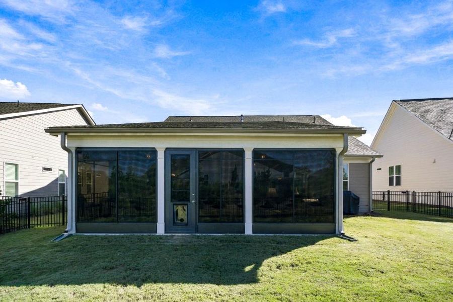 Exterior details and patio area of a home in , Hoschton (Image 29).