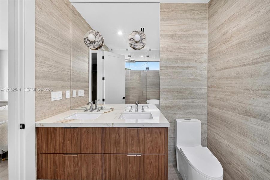 Furnished interior view inside a new home in , Miami (Image 15).
