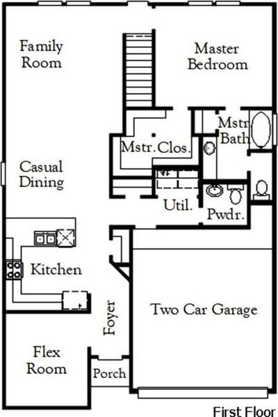 2D floor plan layout of this home in Cypress Green, Hockley, TX (Image 5).