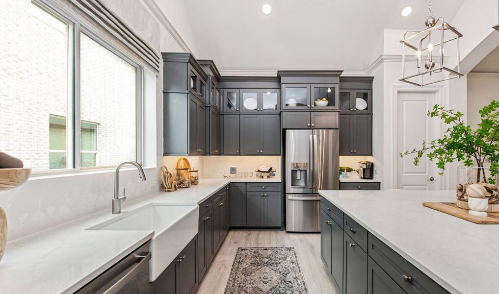 Kitchen with white apron-front sink Kitchen with white apron-front sink
