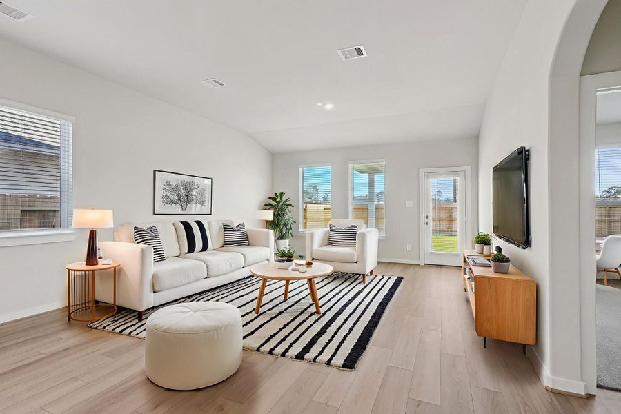 Photo is not of the actual home, but is an inspirational photo of builder’s model home and may depict options, furnishings, and/or decorator features that are not included