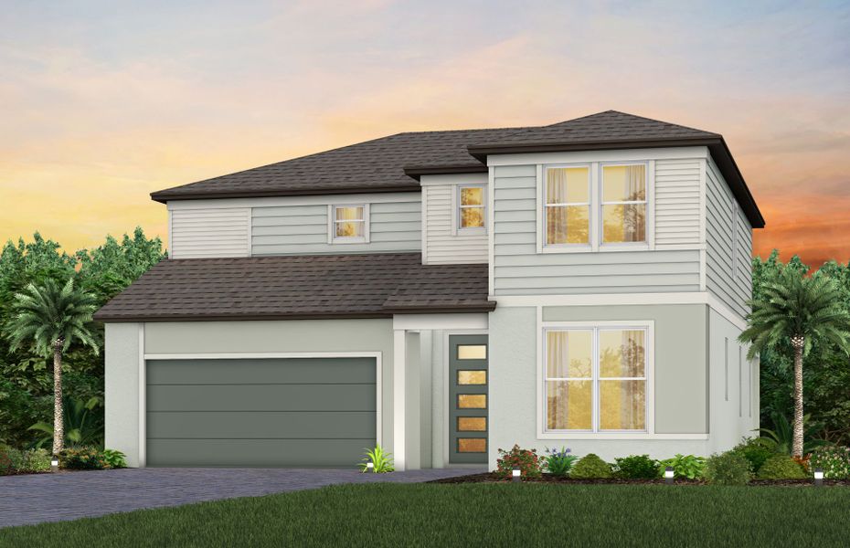 Representative exterior photo of a completed home built from the Umbria by Pulte Homes in Spencer Glen, Riverview, FL (Image 5).