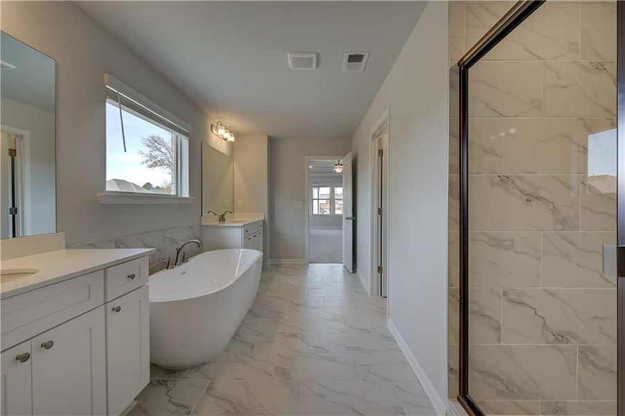 Furnished interior view inside a new home in Cambria at Traditions, Hampton (Image 7).