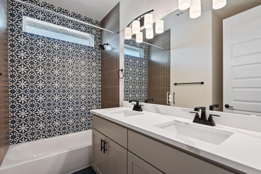 Furnished interior view inside a new home in Park Collection at Heritage, Dripping Springs (Image 4). Furnished interior view inside a new home in Park Collection at Heritage, Dripping Springs (Image 4).