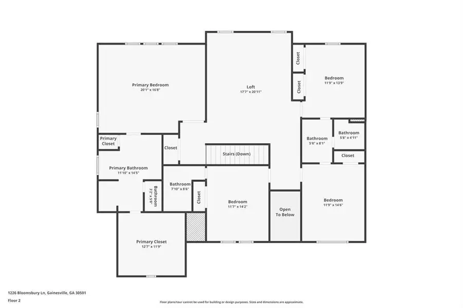 2D floor plan layout of this home in , Gainesville, GA (Image 3).