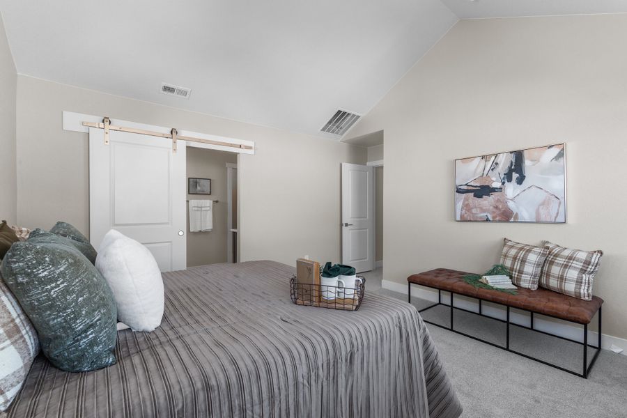 Furnished interior view inside a new home in Trailside on Harmony, Timnath (Image 46).