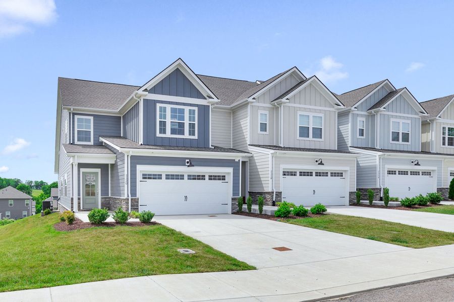 Front exterior of a new home in Harvest Point, Spring Hill, TN, highlighting curb appeal (Image 22).