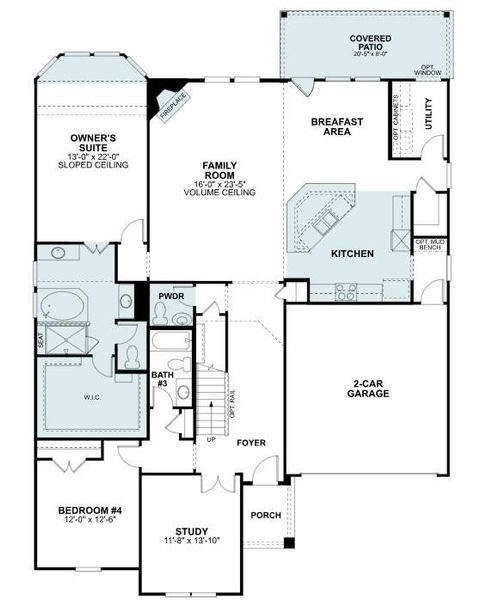 2D floor plan layout of this home in The Oaks on 6th Street, Magnolia, TX (Image 4). 2D floor plan layout of this home in The Oaks on 6th Street, Magnolia, TX (Image 4).