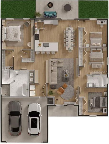 2D floor plan layout of this home in , Ocala, FL (Image 4).