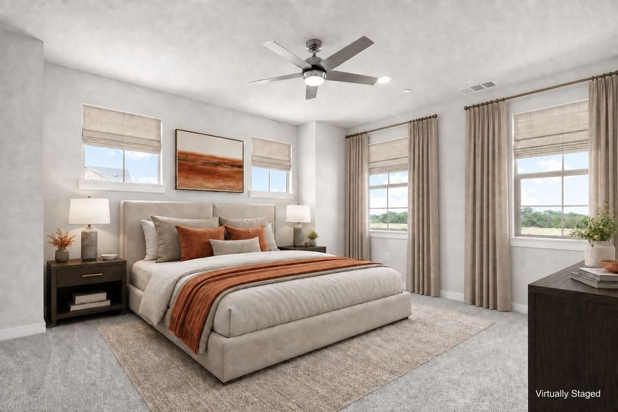 Furnished interior view inside a new home in The Tribute, The Colony (Image 17).