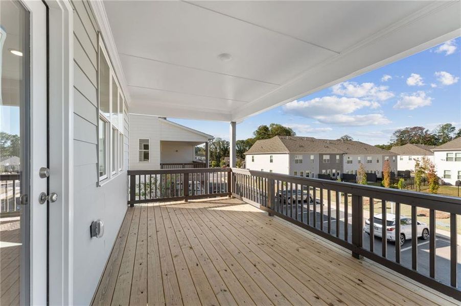 Exterior details and patio area of a home in East Park Village, Kennesaw (Image 3).