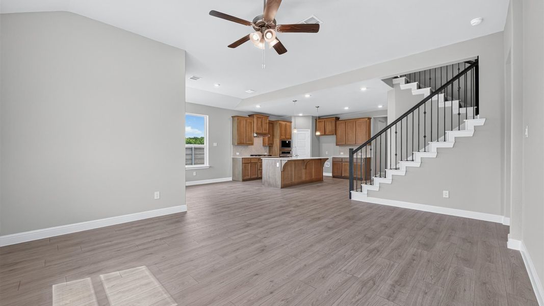 Representative unfurnished interior of a home built from the Tallow by D.R. Horton in Treeline, Justin (Image 20).