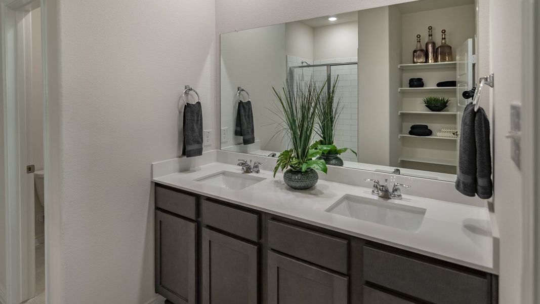 Representative furnished interior of a home built from the Copaiba by D.R. Horton in Windchime, Celina (Image 10).