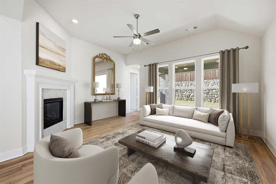 Furnished interior view inside a new home in Gateway Village - The Reserve, Denison (Image 6). Furnished interior view inside a new home in Gateway Village - The Reserve, Denison (Image 6).