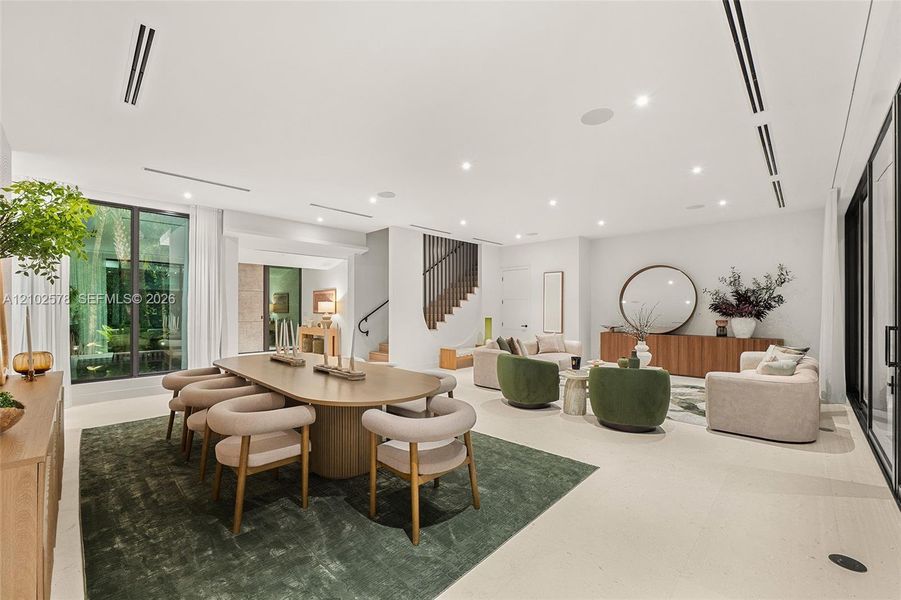 Furnished interior view inside a new home in , Miami (Image 74).