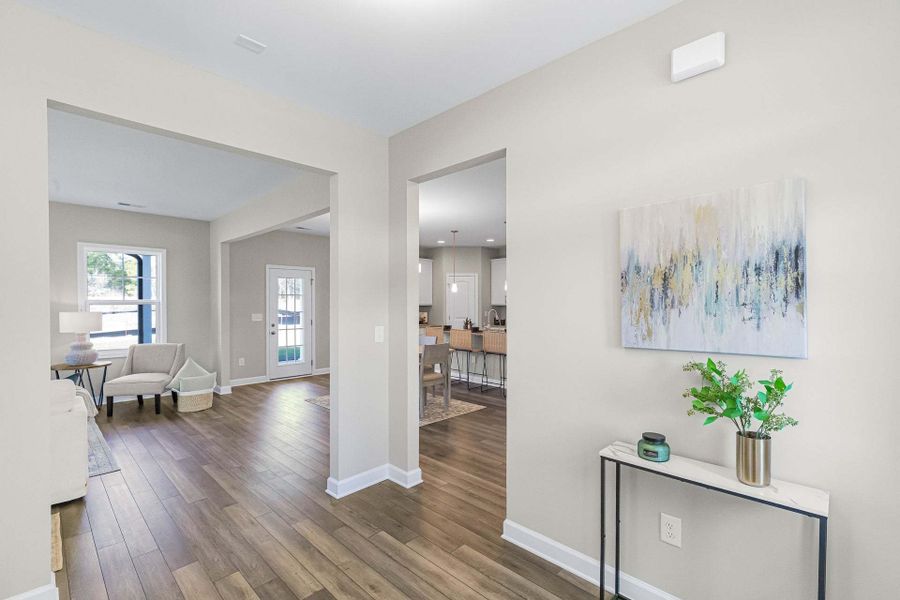 Representative furnished interior of a home built from the Aberdeen by Caviness & Cates Communities in Bartlett Manor, Youngsville (Image 105).