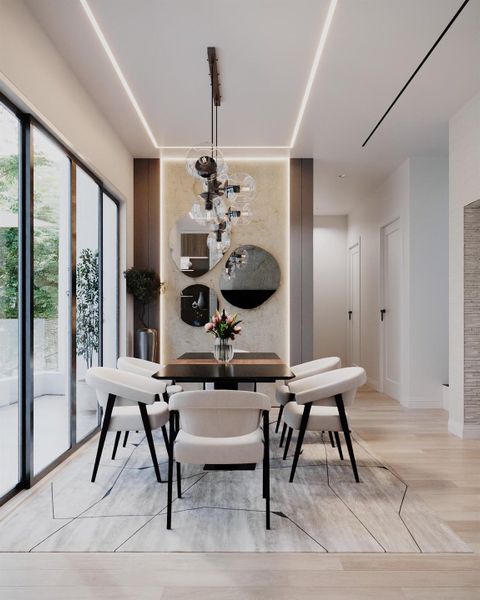 Furnished interior view inside a new home in , Houston (Image 12).