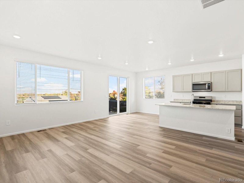 Spacious, unfurnished interior of a new home in Poudre Heights: The Lakes Collection, Windsor (Image 18). Spacious, unfurnished interior of a new home in Poudre Heights: The Lakes Collection, Windsor (Image 18).
