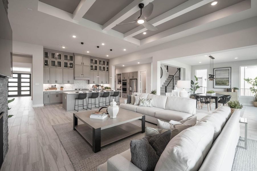 Furnished interior view inside a new home in Bridgeland, Cypress (Image 25).