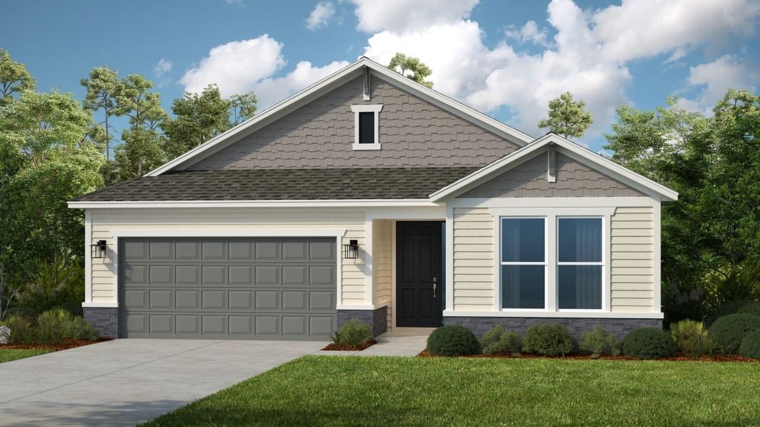 Representative exterior photo of a completed home built from the Carlsbad by Taylor Morrison in Colbert Landings, Palm Coast, FL (Image 1). Representative exterior photo of a completed home built from the Carlsbad by Taylor Morrison in Colbert Landings, Palm Coast, FL (Image 1).