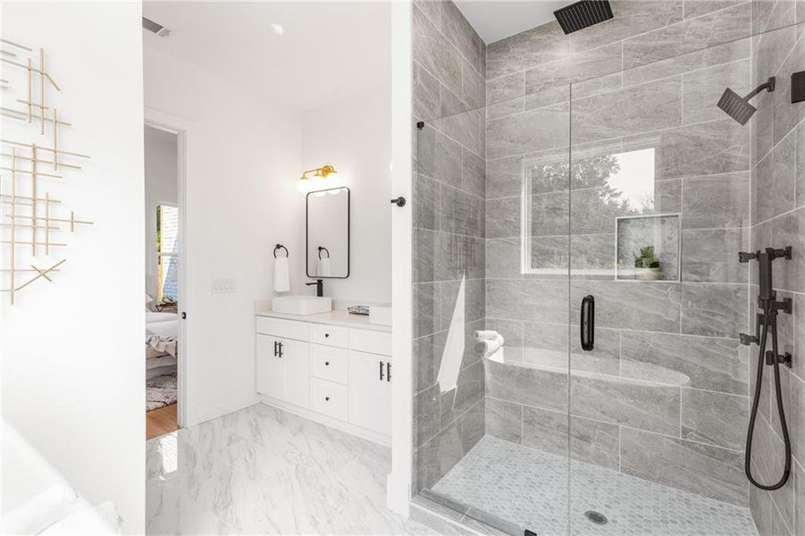 Furnished interior view inside a new home in , Alpharetta (Image 30). Furnished interior view inside a new home in , Alpharetta (Image 30).