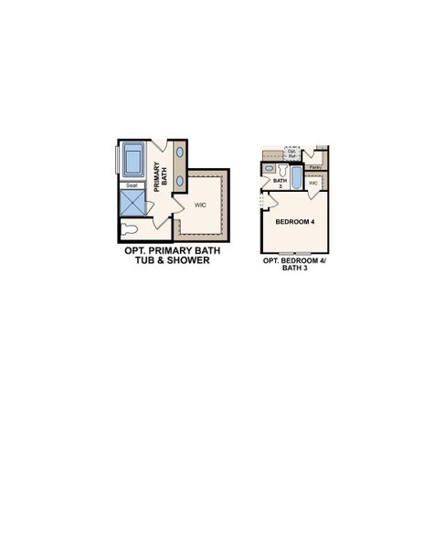 2D floor plan layout of this home in Fulshear Junction, Fulshear, TX (Image 5).